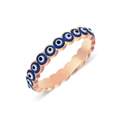 Enamel Evil Eye Ring - Glamie Jewelry