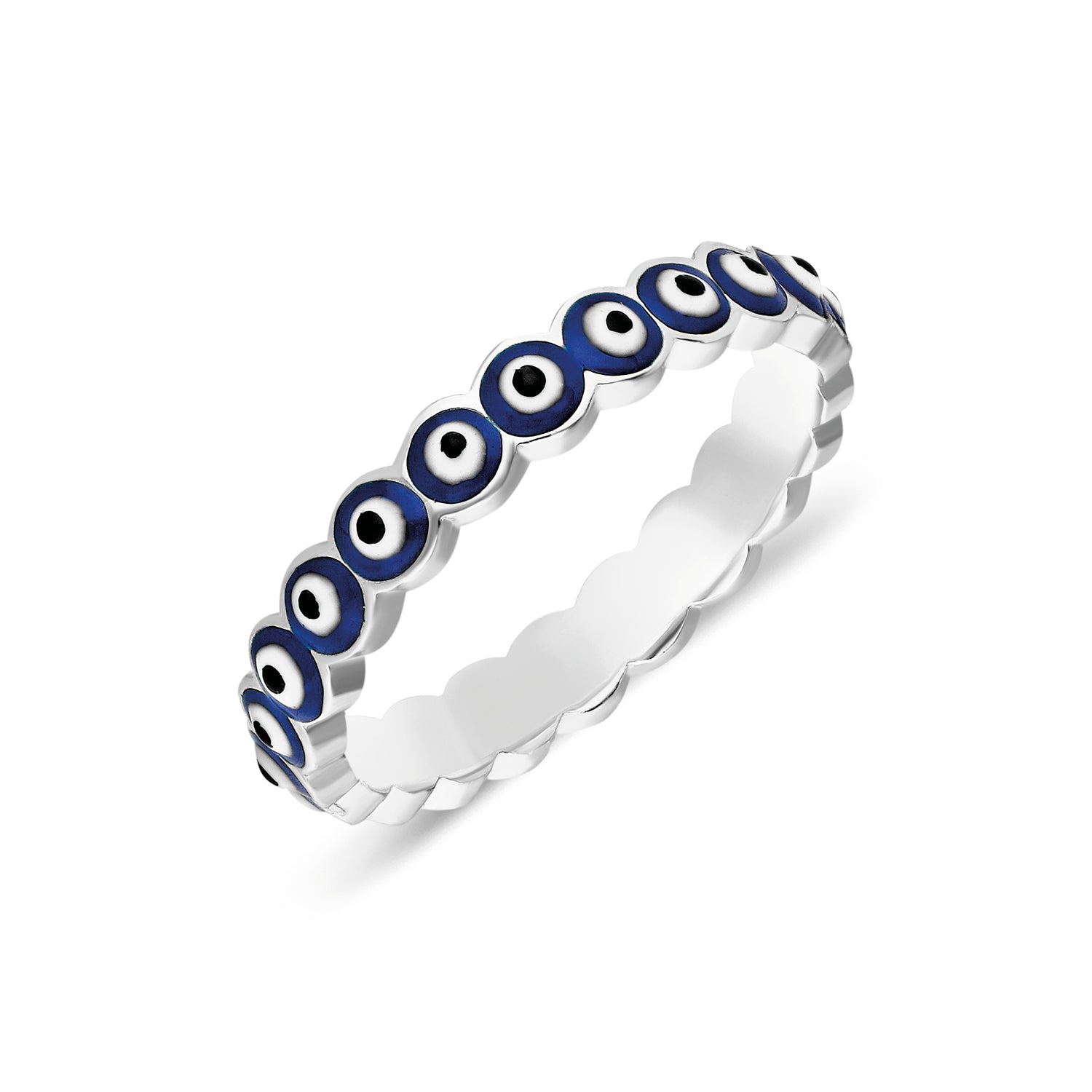 Enamel Evil Eye Ring - Glamie Jewelry