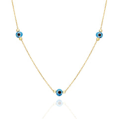 Five Evil Eye Necklace - Glamie Jewelry