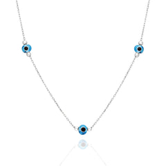 Five Evil Eye Necklace - Glamie Jewelry