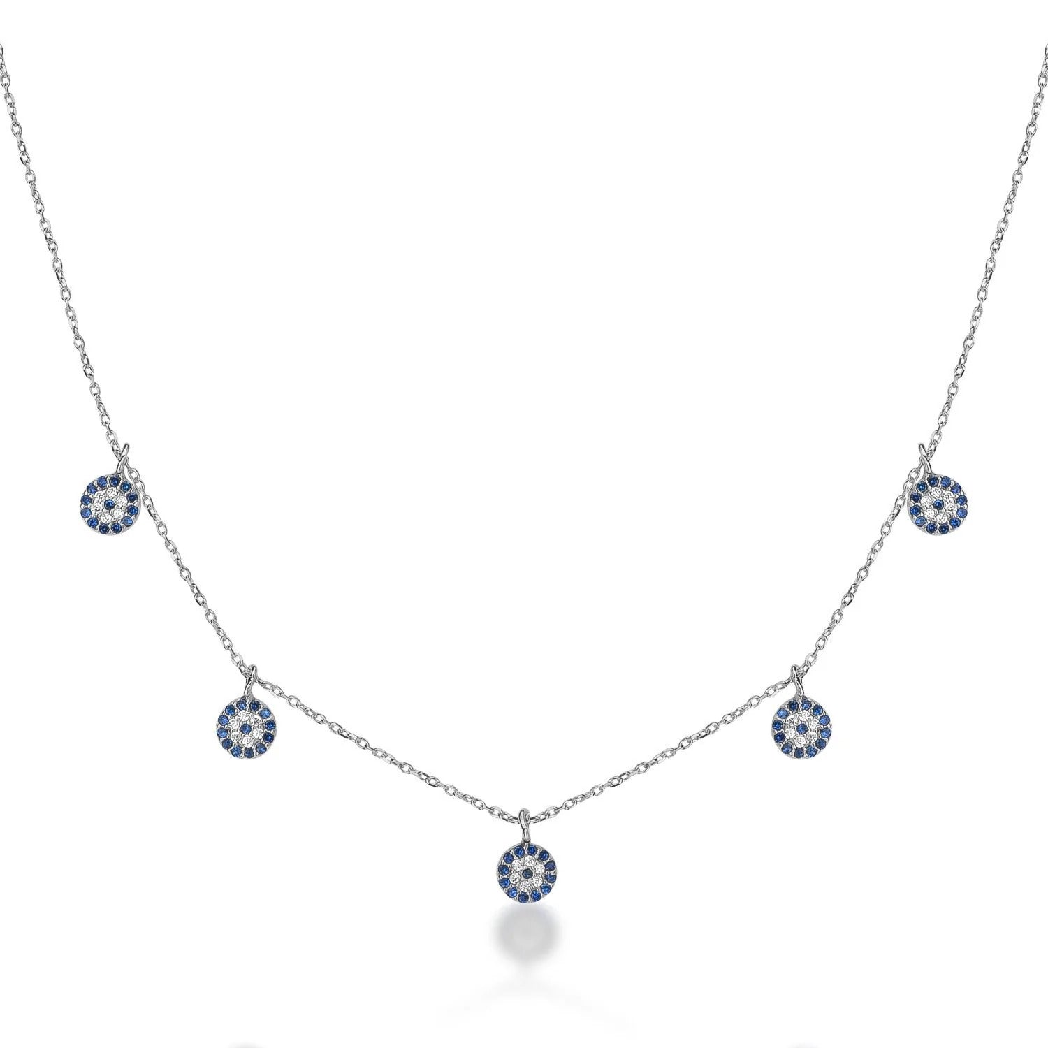 Five Evil Eye Necklace - Glamie Jewelry