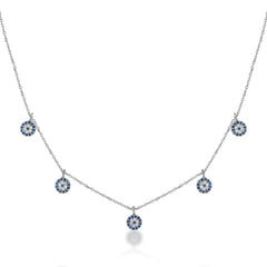 Five Evil Eye Necklace - Glamie Jewelry