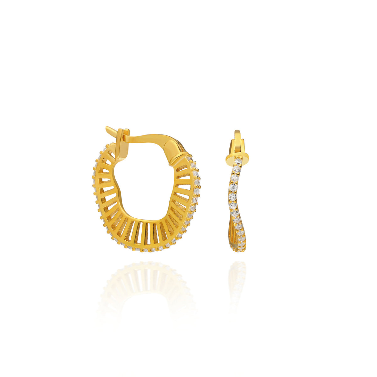 Stone Zigzag Earring - Glamie Jewelry