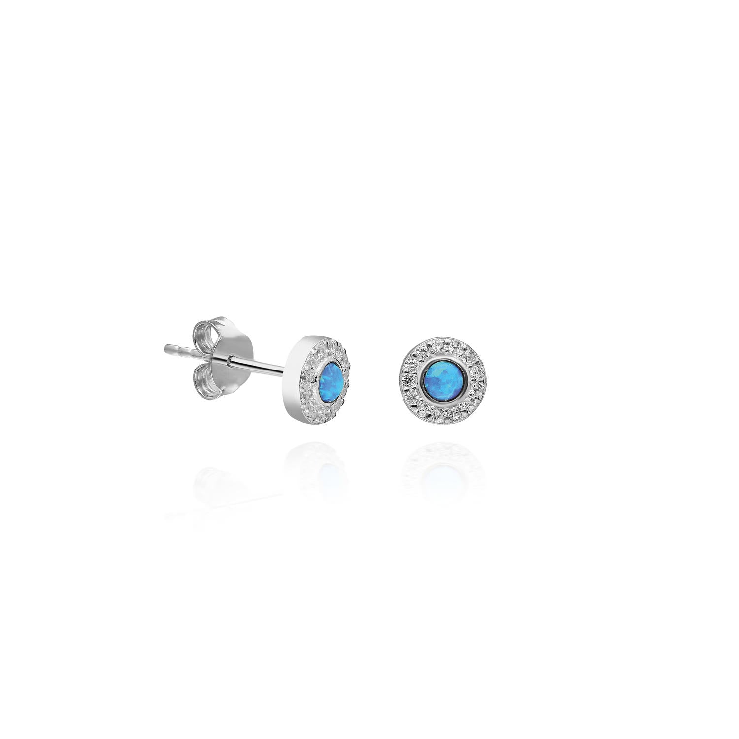 Opal Stone Stud Earring - Glamie Jewelry